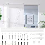 Sliding Door Hardware Kit 183 cm Steel White