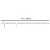 Sliding Door Hardware Kit 183 cm Steel White