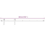 Sliding Door Hardware Kit 183 cm Steel White - Close-Up Angle