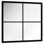 Wall Mirror Black 40x40 cm Metal