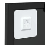 Wall Mirror Black 40x40 cm Metal