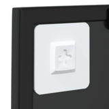 Wall Mirror Black 40x40 cm Metal - 45-Degree Angle