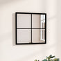 Wall Mirror Black 40x40 cm Metal
