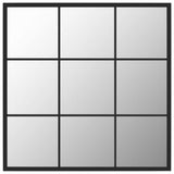 Wall Mirror Black 60x60 cm Metal - Front View