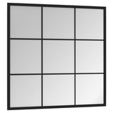 Wall Mirror Black 60x60 cm Metal - Side View
