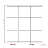 Wall Mirror Black 60x60 cm Metal - Rear View