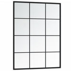 Wall Mirror Black 80x60 cm Metal