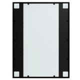 Wall Mirror Black 80x60 cm Metal - Rear View