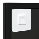 Wall Mirror Black 80x60 cm Metal - Close-Up Angle