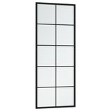 Wall Mirror Black 100x40 cm Metal - Top-Down View