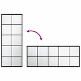 Wall Mirror Black 100x40 cm Metal - 45-Degree Angle