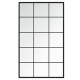 Wall Mirror Black 100x60 cm Metal - Front View