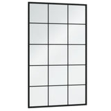 Wall Mirror Black 100x60 cm Metal - Side View