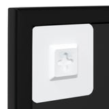 Wall Mirror Black 100x60 cm Metal - Rear View