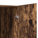 Washing Machine Cabinet Smoked Oak 71x71.5x91.5cm - Low Angle