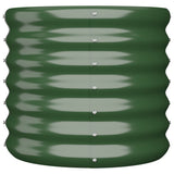 Garden Planter Galvanised Steel 40x40x36 cm Green