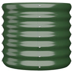 Garden Planter Galvanised Steel 40x40x36 cm Green