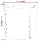 Garden Planter Galvanised Steel 40x40x36 cm Green