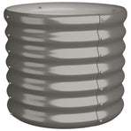 Garden Planter Galvanised Steel 40x40x36 cm Grey