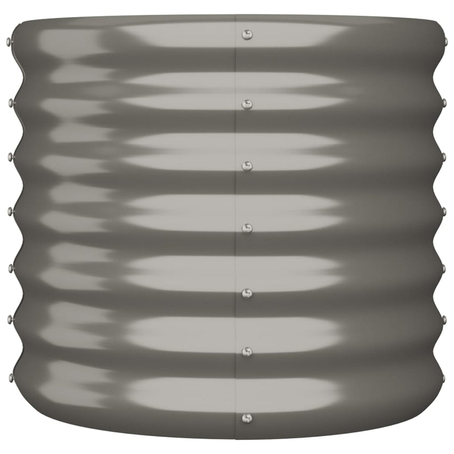 Garden Planter Galvanised Steel 40x40x36 cm Grey