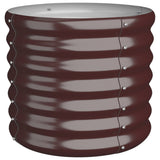 Garden Planter Galvanised Steel 40x40x36 cm Brown