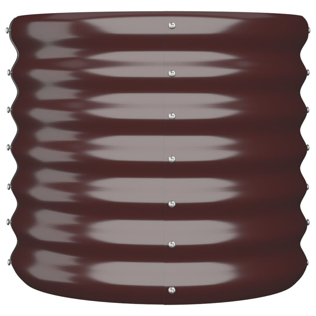Garden Planter Galvanised Steel 40x40x36 cm Brown