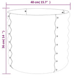 Garden Planter Galvanised Steel 40x40x36 cm Anthracite