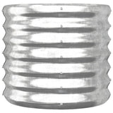 Garden Planter Galvanised Steel 40x40x36 cm Silver