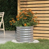 Garden Planter Galvanised Steel 40x40x36 cm Silver