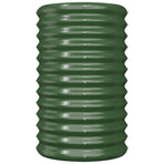 Garden Planter Galvanised Steel 40x40x68 cm Green