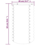 Garden Planter Galvanised Steel 40x40x68 cm Green