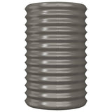 Garden Planter Galvanised Steel 40x40x68 cm Grey