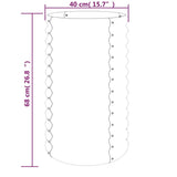 Garden Planter Galvanised Steel 40x40x68 cm Grey