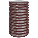 Garden Planter Galvanised Steel 40x40x68 cm Brown