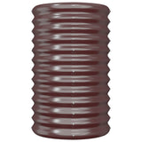 Garden Planter Galvanised Steel 40x40x68 cm Brown