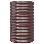 Garden Planter Galvanised Steel 40x40x68 cm Brown