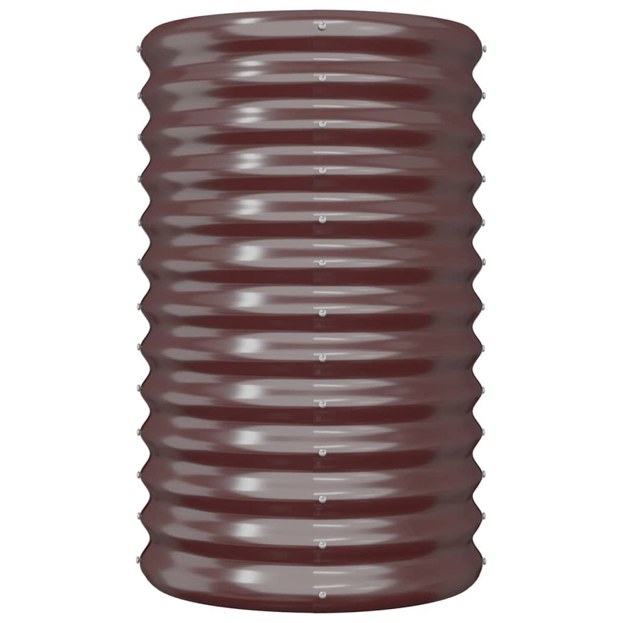 Garden Planter Galvanised Steel 40x40x68 cm Brown