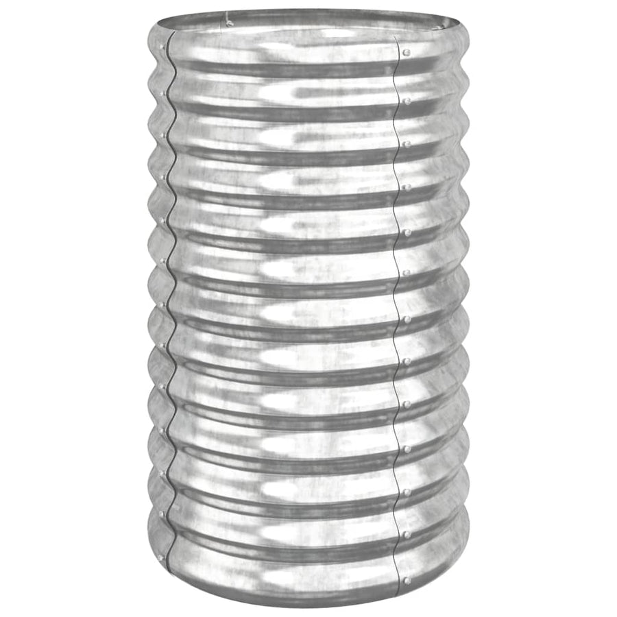 Garden Planter Galvanised Steel 40x40x68 cm Silver