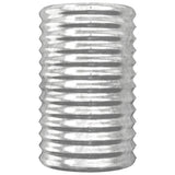 Garden Planter Galvanised Steel 40x40x68 cm Silver - Side View