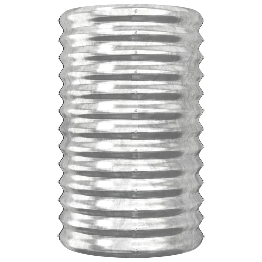 Garden Planter Galvanised Steel 40x40x68 cm Silver