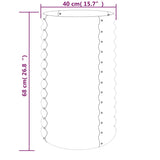 Garden Planter Galvanised Steel 40x40x68 cm Silver
