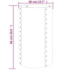 Garden Planter Galvanised Steel 40x40x68 cm Silver