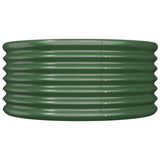 Garden Planter Galvanised Steel 80x80x36 cm Green