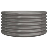 Garden Planter Galvanised Steel 80x80x36 cm Grey