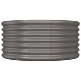 Garden Planter Galvanised Steel 80x80x36 cm Grey