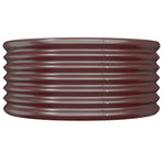 Garden Planter Galvanised Steel 80x80x36 cm Brown