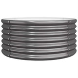 Garden Planter Galvanised Steel 80x80x36 cm Anthracite