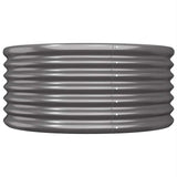 Garden Planter Galvanised Steel 80x80x36 cm Anthracite