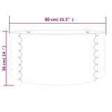 Garden Planter Galvanised Steel 80x80x36 cm Anthracite