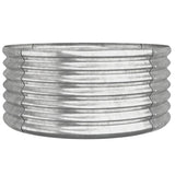 Garden Planter Galvanised Steel 80x80x36 cm Silver